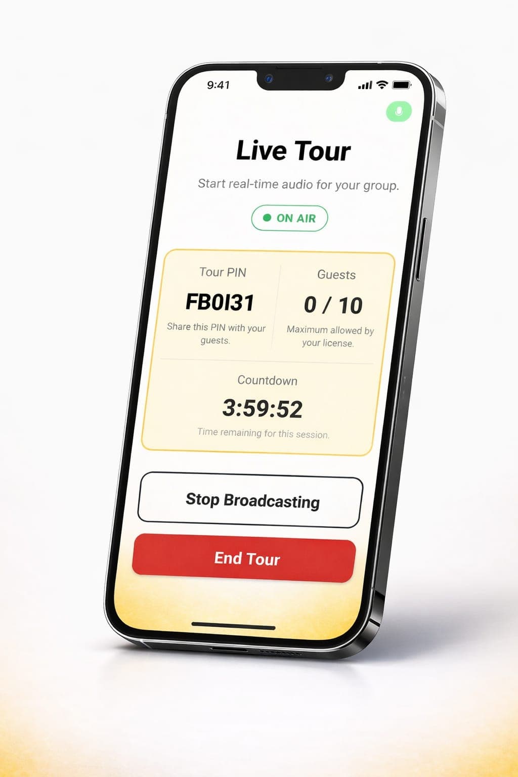 4) Trasmissione live